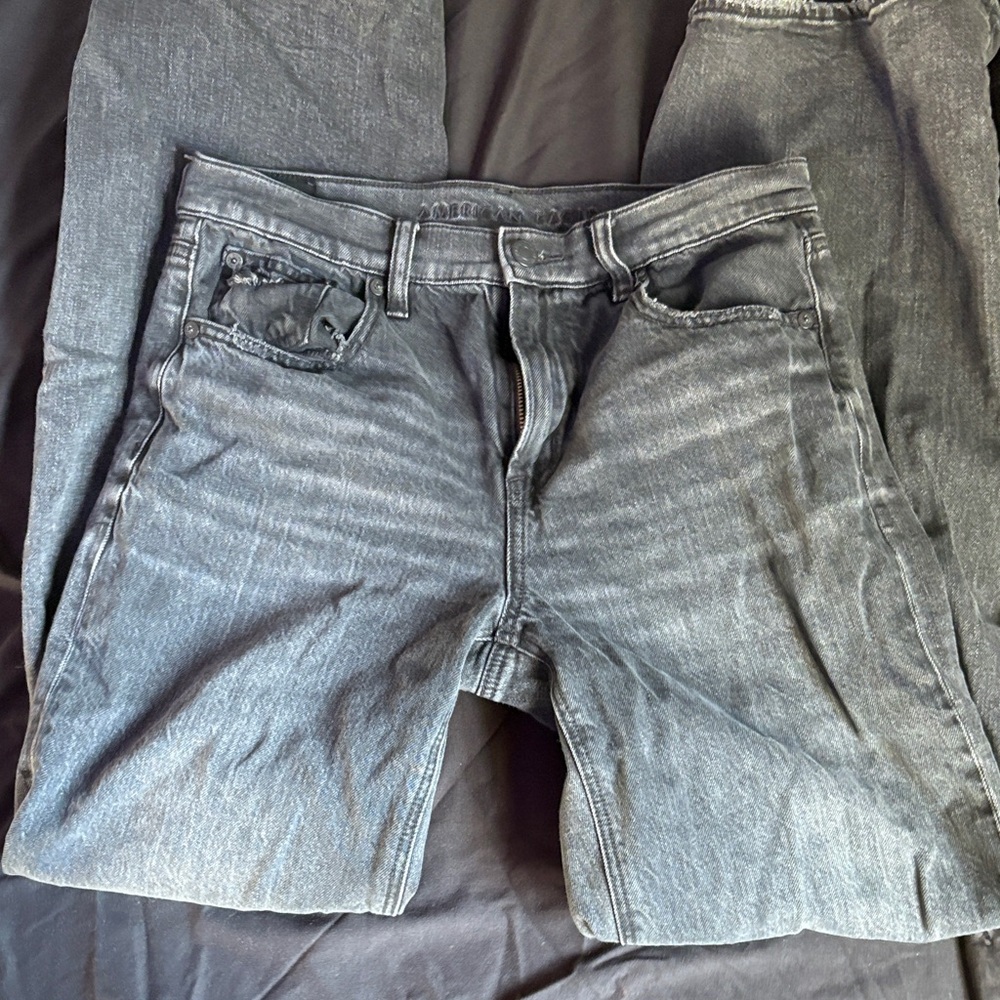 American Age Men's Relaxed Fit Gray Jeans